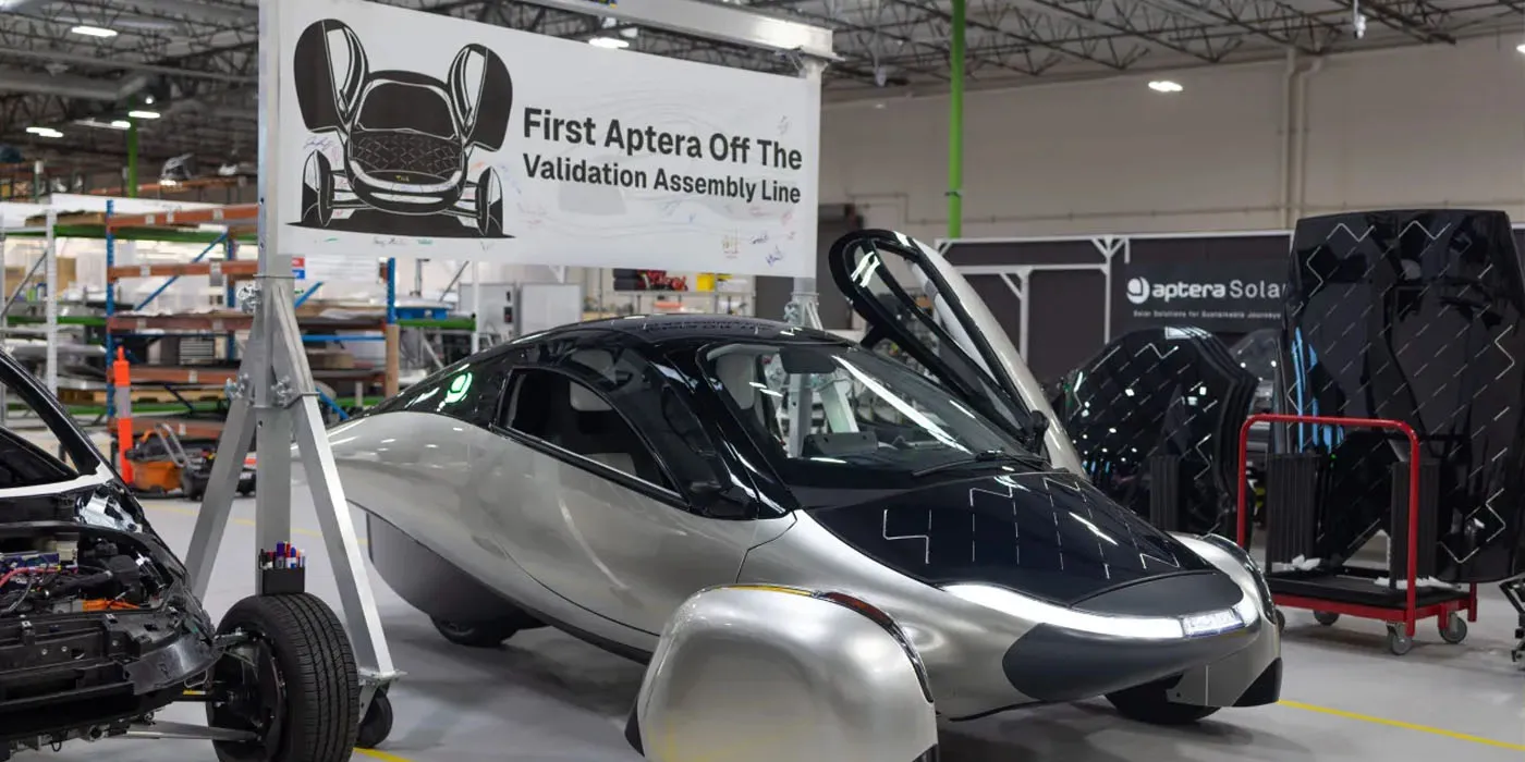 Aptera completes first solar EV off Carlsbad validation assembly line